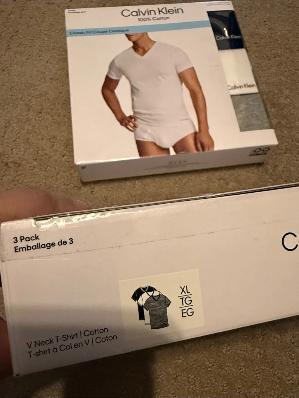 Calvin Klein classic for V neck t shirt 3 pk x2